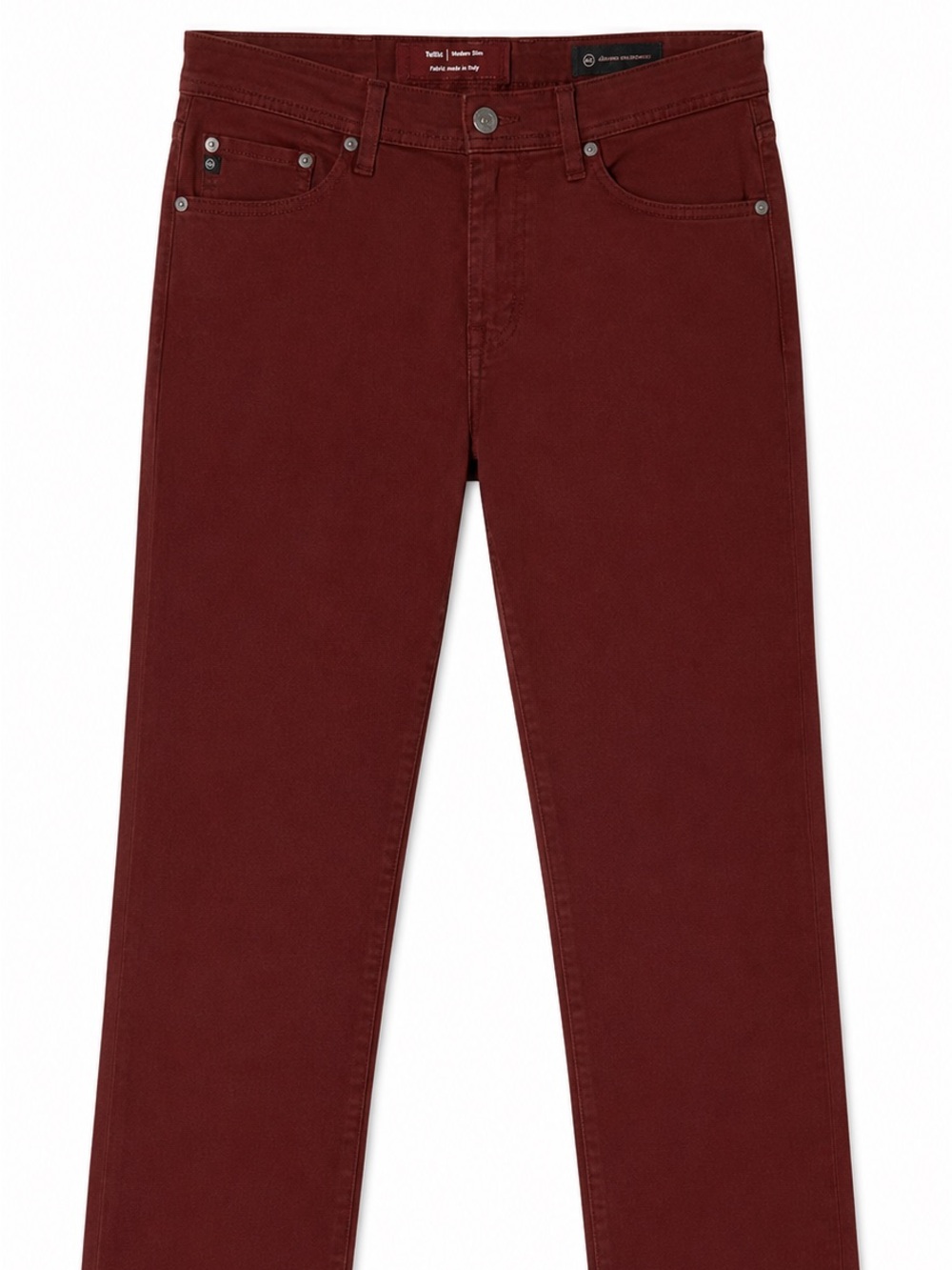 Ag Adriano Goldschmied Slim Fit Burgundy Jeans